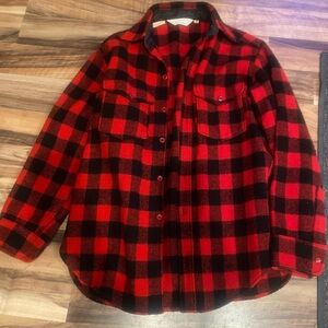 Vintage Woolrich Wool Buffalo Plaid Button Down Shirt Jacket